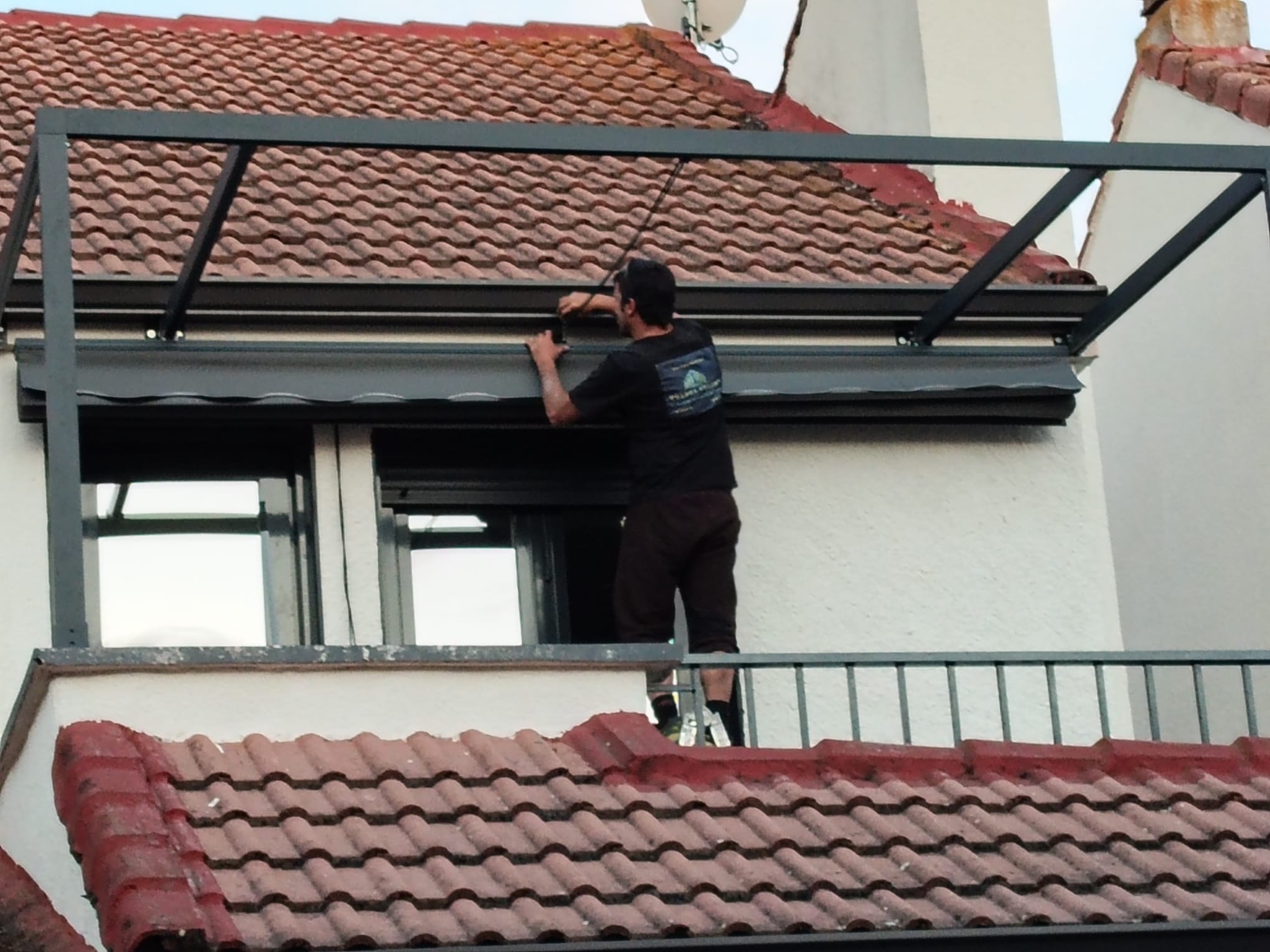 Pérgola lona acrílica